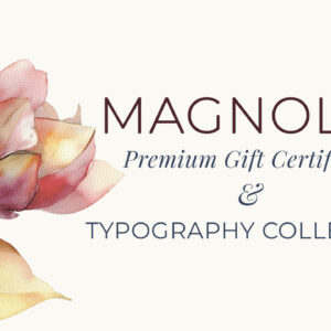 Watercolor Magnolia — Premium Gift Certificate & Voucher PSD Template