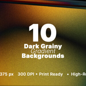 10 Dark Grainy Gradient Backgrounds Pack